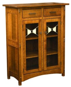 Crestline Two Door Cabinet with Glass Panels