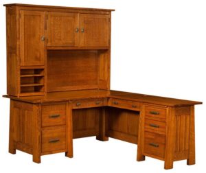 Freemont Mission Hardwood Corner Desk and Topper