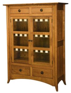 Shaker Hill Two Door Cabinet with Glass Panels