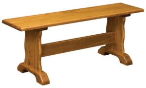 Traditional Wood Trestle Bench