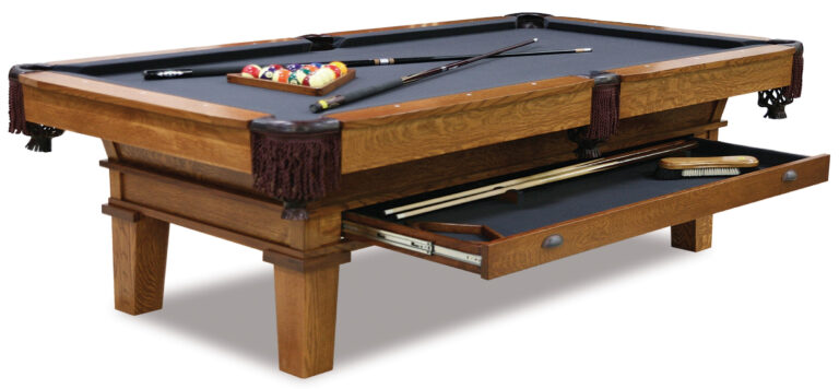 Custom Monroe Pool Table - Drawer Open