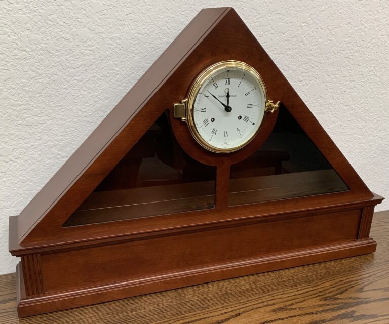 Custom MacArthur Mantel Clock with Flag Box