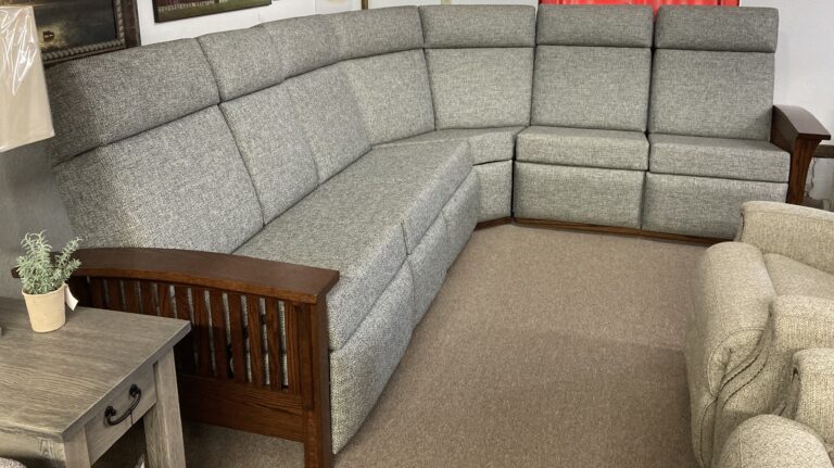 Custom Mission Wall Hugger Sectional