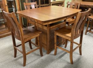 Modesto Cabinet Pub Table Set - Ready for Pick Up