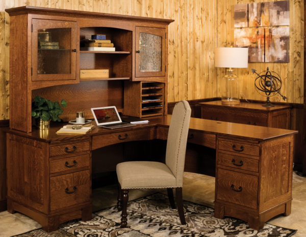 Noble Mission L Desk Amish Noble Mission L Desk