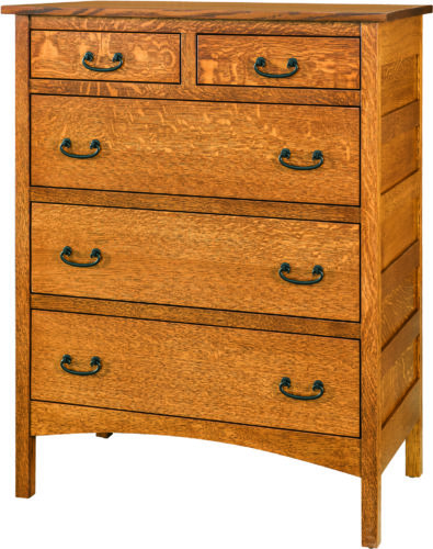 Granny Mission Hardwood Chest | Granny Mission Five Drawer Chest