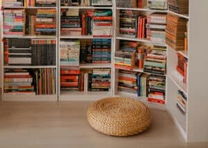 corner bookcase