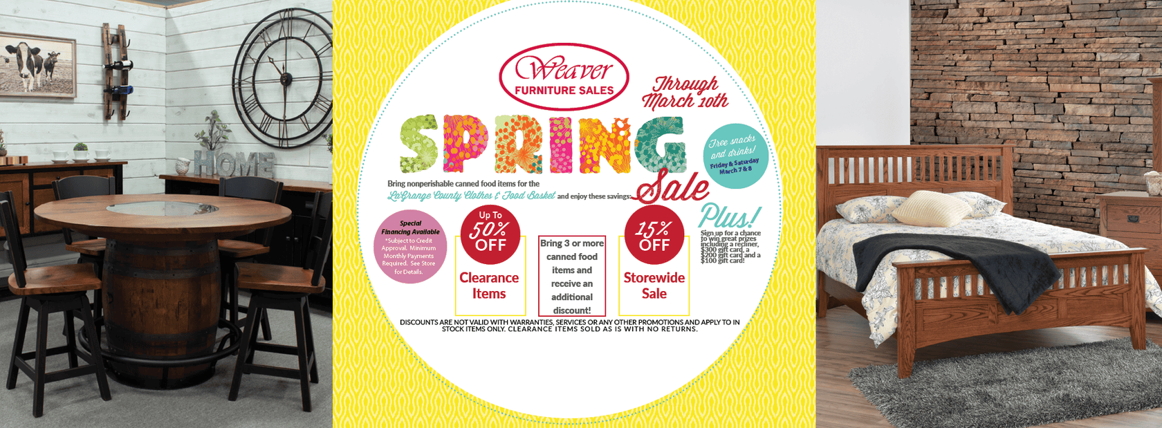 Weaver Spring Sale 2025